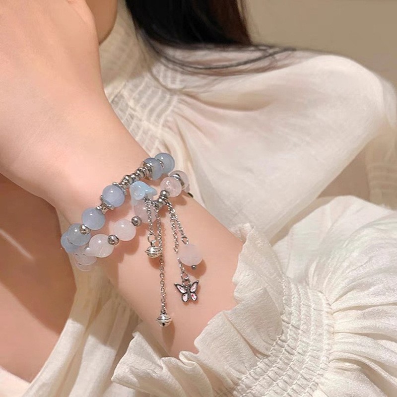 Pequeño Libro Rojo misma pulsera de cuentas de cristal nuevo estilo chino pulsera de temperamento personalizado temperamento femenino pulsera de estilo literario al por mayor