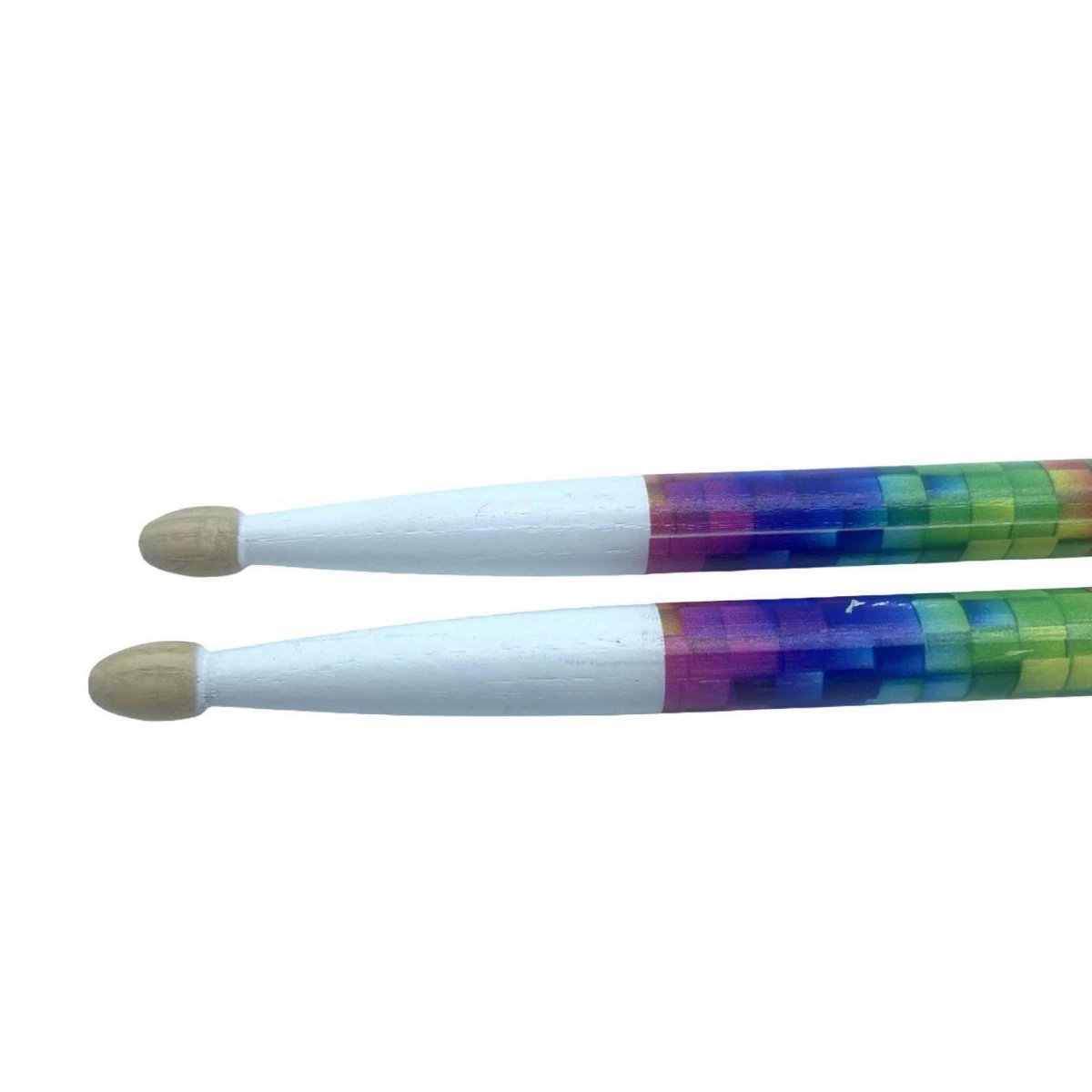 Трехмерный креативный барабанный набор в радужной тематике с бесшумными профессиональными палочками из кленового дерева.