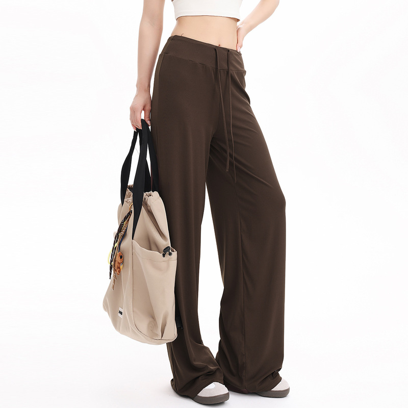 Run Kaka Noodle Pants Shake Pants Sports Pants Straight Loose Women's Wide-Leg Soft Stretch Yoga Fitness Pants