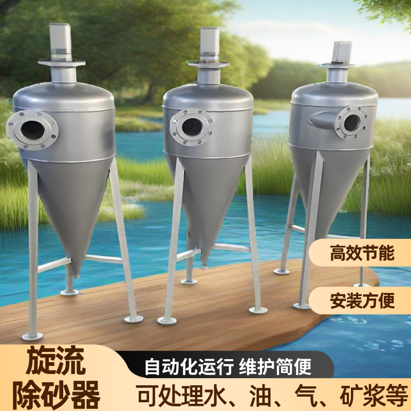 旋流除砂器沙水分离器不锈钢离心式除砂地下井水自动旋流沉沙过滤