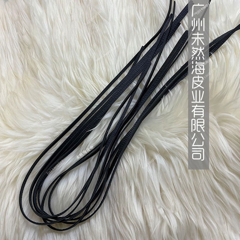 仿鹿纹双层贴合牛皮绳饰品带子流苏配饰服装辅料