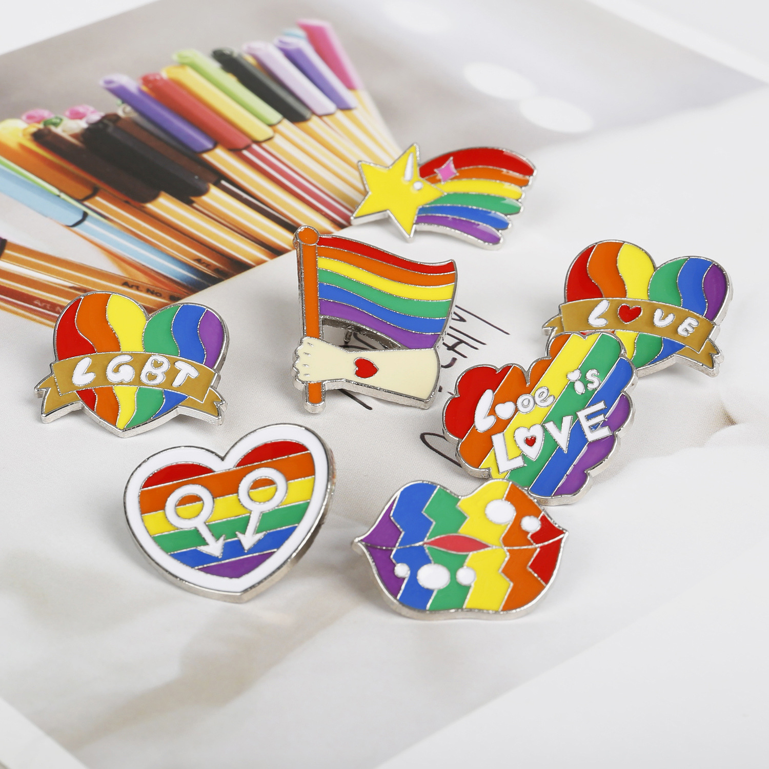 6g Weight No Inlaid Inlay Material Cartoon Style Pin Alloy Plating No Inlaid Unisex Brooches