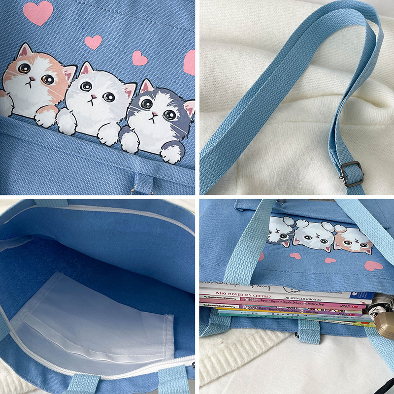 Large-capacity canvas bag 2024 new style fashionable and trendy student class bag, Korean-style simple tutorial bag, one-piece consignment undefined