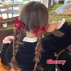 気質ガール模擬桜リボン多用途和風雰囲気甘い牧歌的なスタイルワインレッドヘアピンヘアアクセサリー