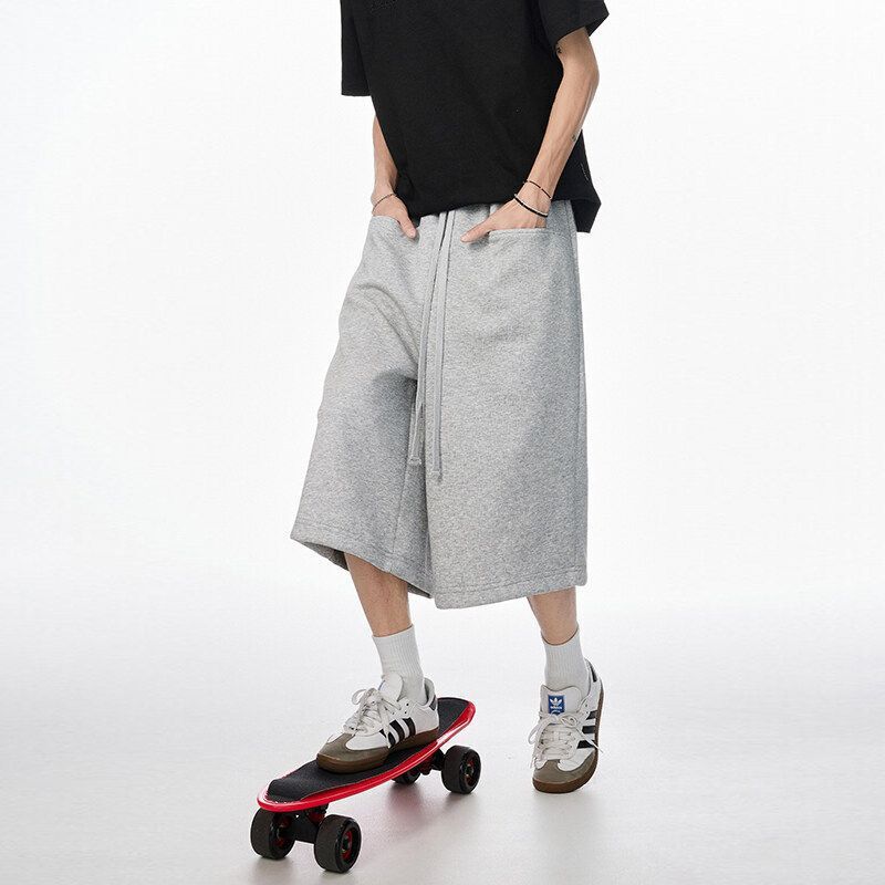 High Street Versatile Sports Shorts American Style Large Pocket Cropped Pants Unisex 2026 Summer Straight Loose Sports Sweatpants High Street Versatile Sports Shorts American Style Large Pocket Cropped Pants Unisex 2026 Summer Straight Loose Sports Sweatpants