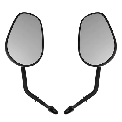 Cross-border motorcycle Harley rearview mirror all aluminum 883 Harley rearview mirror retro rearview mirror modified rearview mirror (Motorcycle rearview mirror) - black