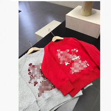 HM1208 25冬款儿童麦当劳卡通加绒卫衣圆领休闲套头新年上衣