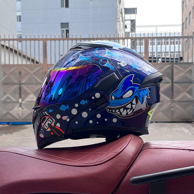 JIEKAI 3C certificado casco de motocicleta para hombres y mujeres casco completo de motocicleta casco de exposición Bluetooth casco de coche eléctrico