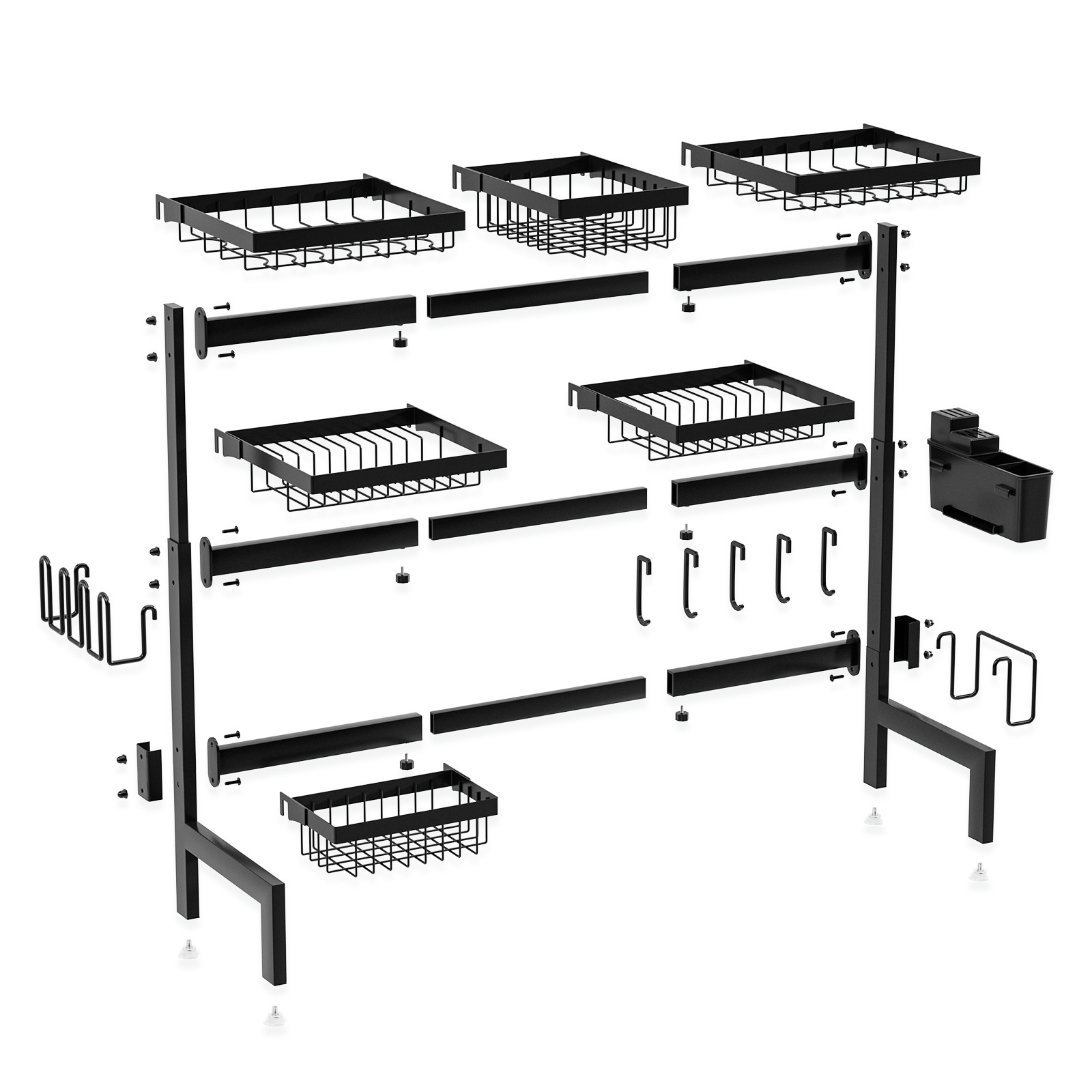 Amazon cocina multicapa de gran capacidad estante de almacenamiento lavabo platos y platos de cocina tablero de cuchillos palillos almacenamiento estante de almacenamiento