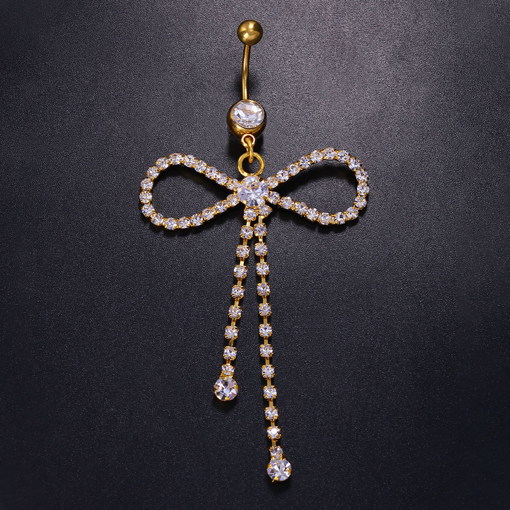 Europäische und amerikanische Bestseller-Quasten-Schleifen-Damen-Sexy-Mode-Strass-Piercing-Bauchnabel-Nagelschmuck 05_voghion.com