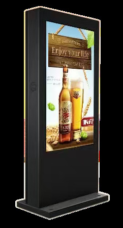 Multitamaño al aire libre alto brillo apariencia control de temperatura personalizado HD red 4K dosel de lluvia vertical en la pared máquina publicitaria