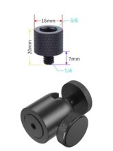 铝合金属万向球形云台相机三脚架固定器转接头手机直播支架配件