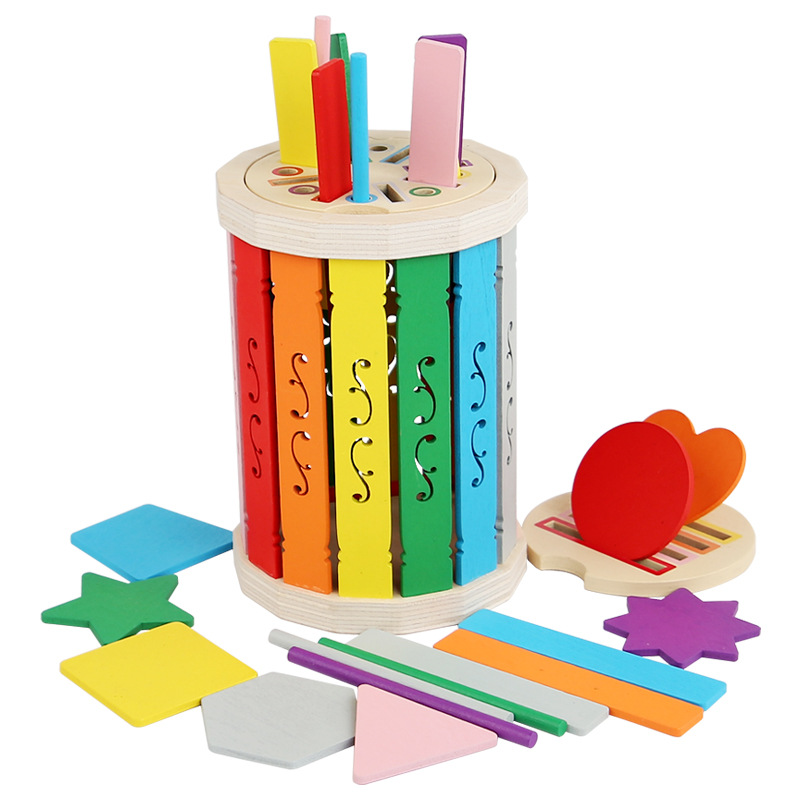 Madera Monty arcoíris bola de clasificación de pares de color infantil capacitación práctica cognitiva juguetes de educación temprana image 6