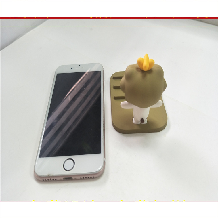 Three-dimensional doll mobile phone holder pvc flexible glue silicone cartoon mascot mobile phone holder order advertising gifts