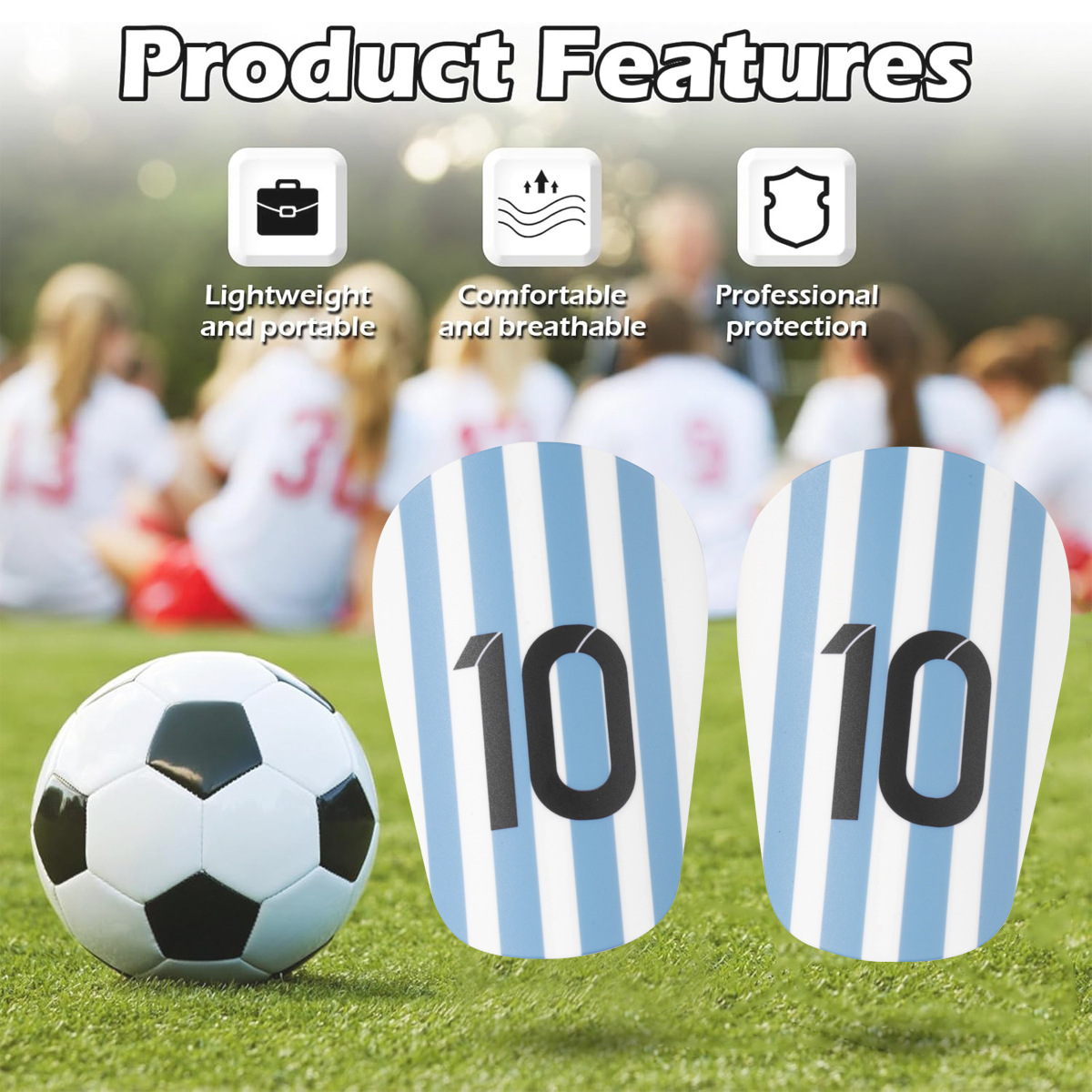 Football Shin Guards For Men And Women, Insert Type Shin Guards For Competition Training, Wear Resistant And Impact Resistant Shinguards Guards_viptrois.com