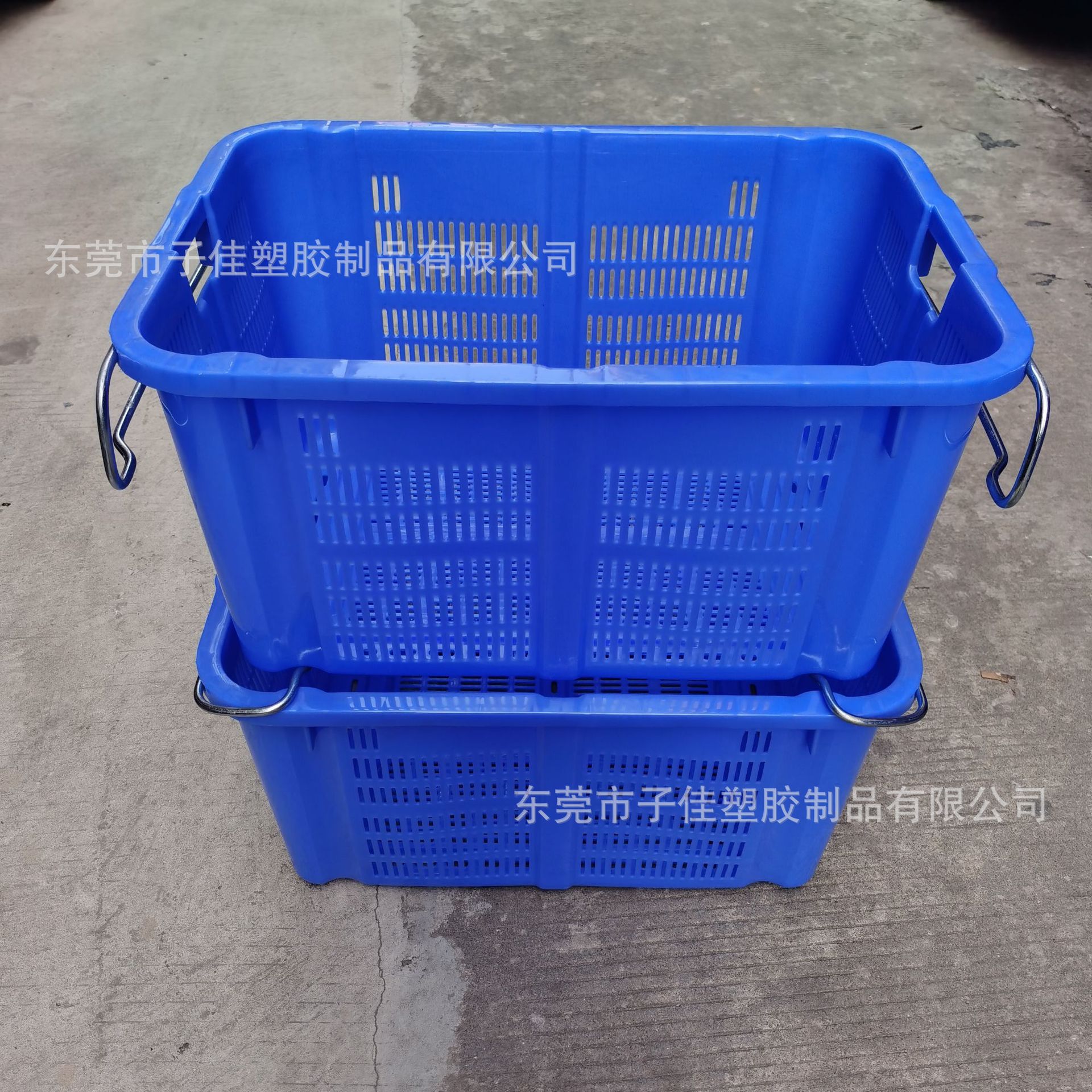 中山蔬菜运输塑料套叠萝 可带铁耳蔬菜周转筐 可烫金字体