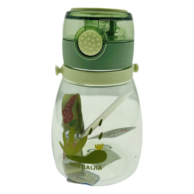 Baijia taza de paja deportes taza de plástico simple estudiante taza de agua 750ml bolsa de gradiente de color pegamento portátil taza