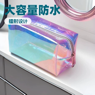 Косметичка из TPU с лазерным эффектом прозрачная водонепроницаемая