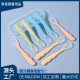 New baby silicone soft spoon children feeding tableware training spoon tableware maternal and child supplies suit manufacturer in stock