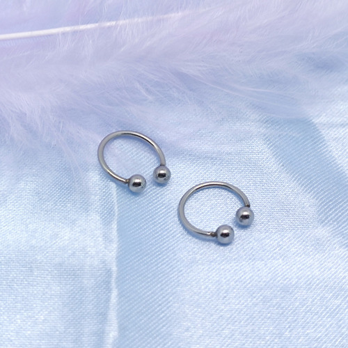 Cross-border Amazon factory direct sales stainless steel U-shaped bead nose ring horseshoe-shaped nose clip personalized piercing nose jewelry