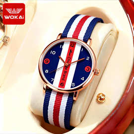 闺蜜手表二人帆布新款初中学生简约气质可爱少女ins风森系