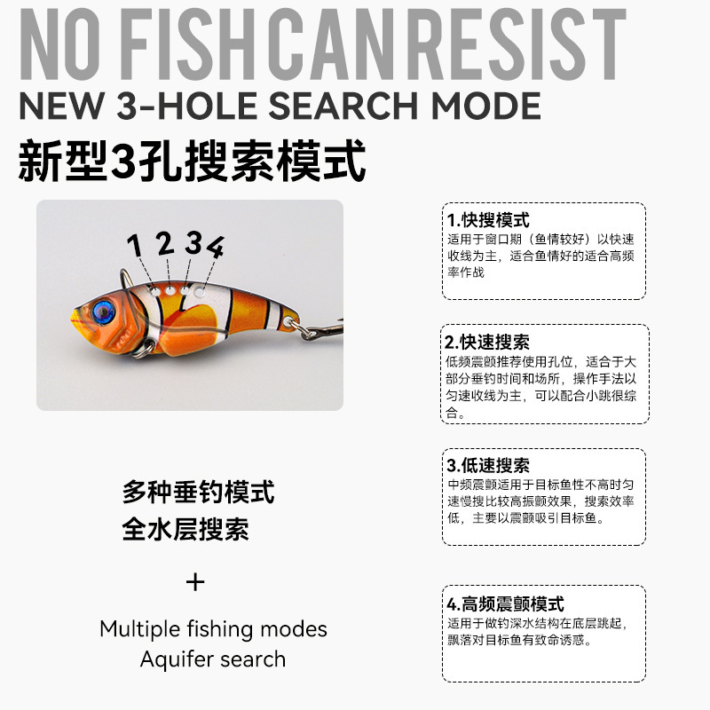 3D lentejuelas de metal colorido VIb falso cebo de cascabel de tiro largo que rebordea Luya cebo Caballo Boca Bass cebo de Pesca de Agua Dulce