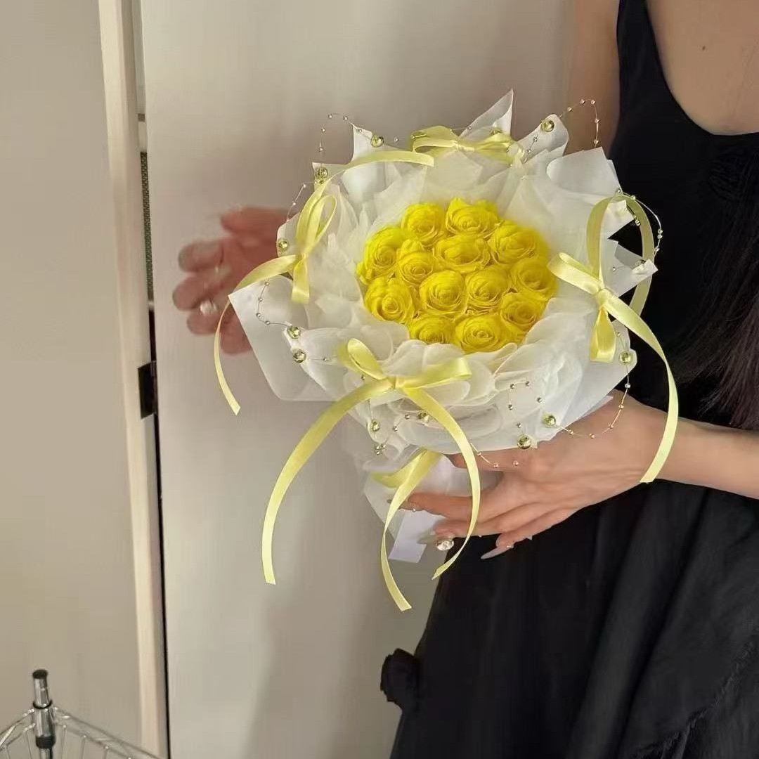 노란색(완제품) 불멸의 꽃