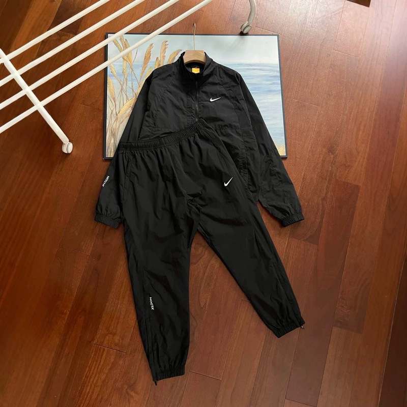 Nk Small Hook Logo American Version Nocta Collaboration Stand Collar Casual Sports Jacket and Casual Sports Pants Set