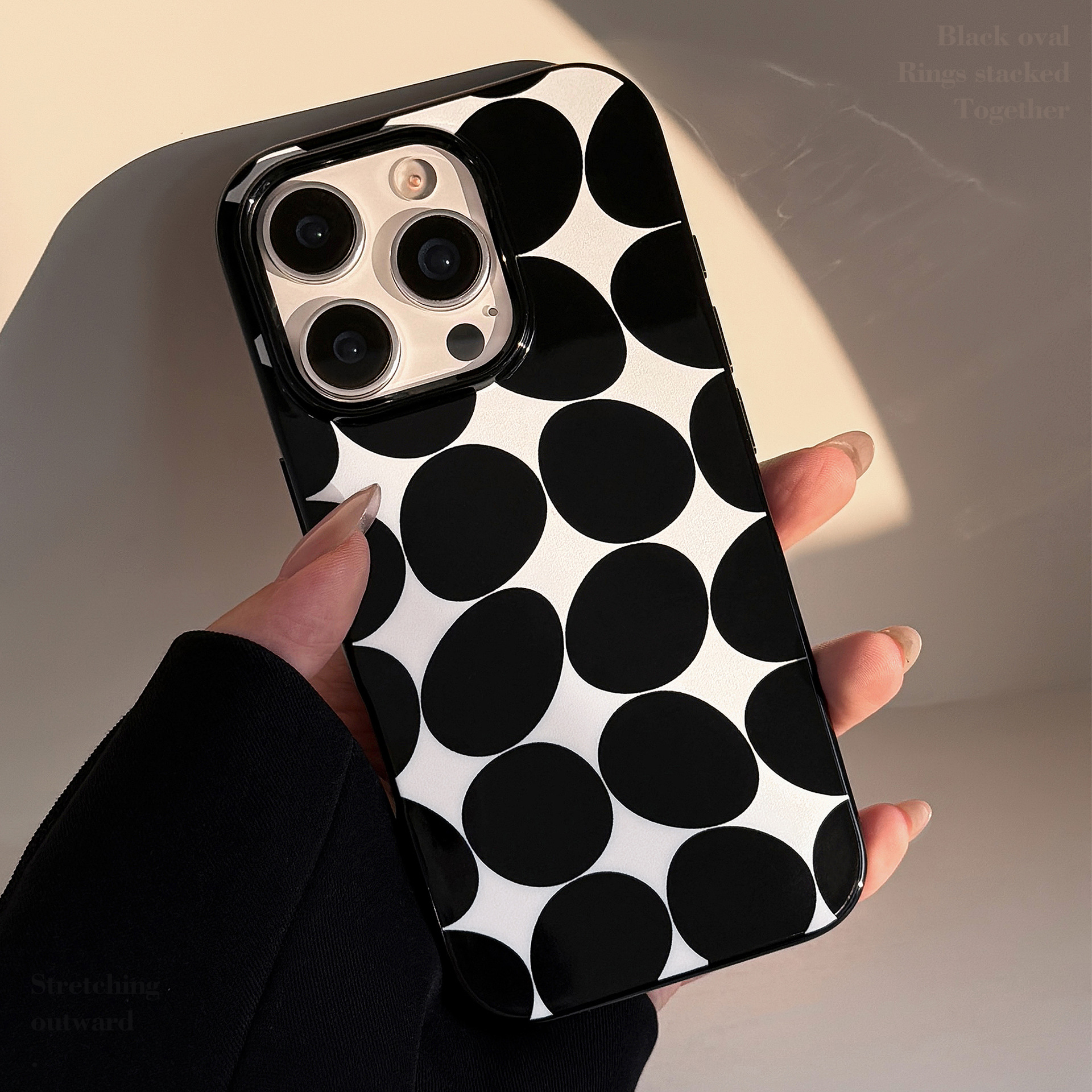 Funda de diseño de alta gama para teléfono móvil Apple 16 17promax, adecuada para iPhone 13, personalizada, circular, brillante, para iPhone 11 y 12