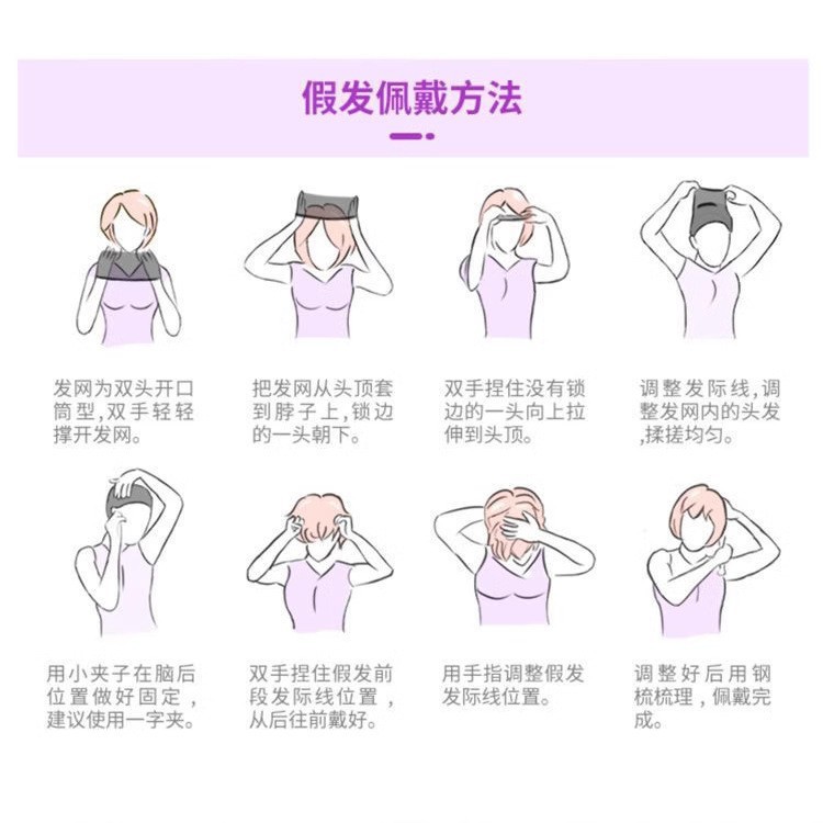 frente peluca de encaje mujer cubierta de cabeza diaria Lolita natural simulación de ondas grandes rizos de cabello