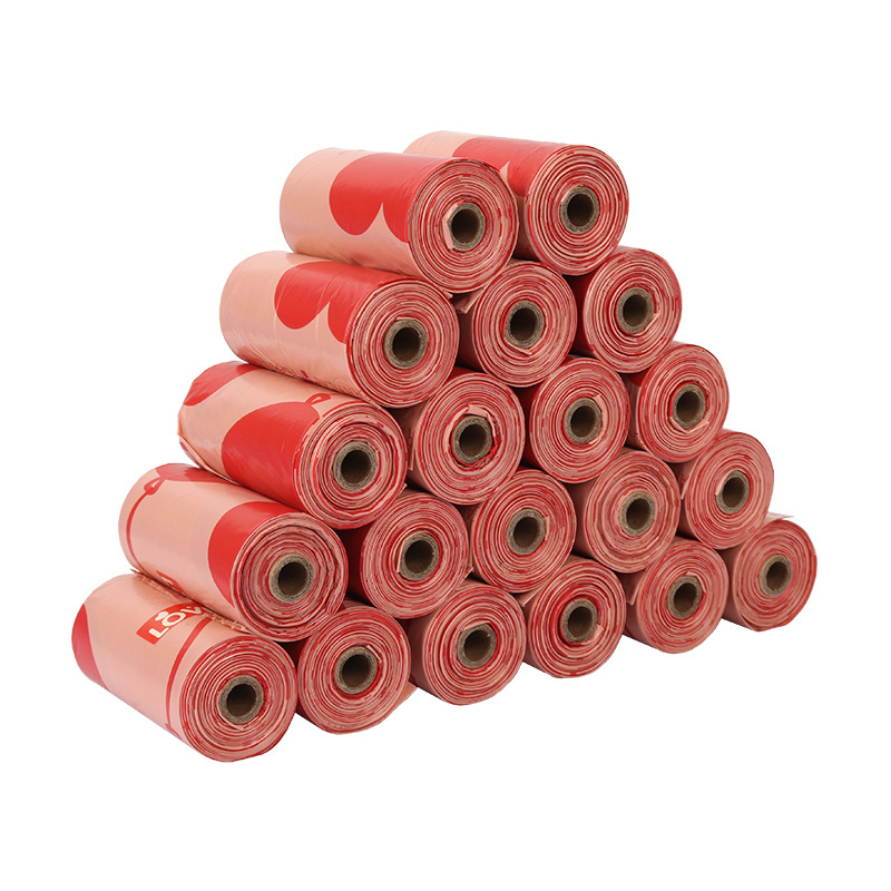 Bolsa de basura para mascotas de comercio exterior degradable solo rollo de heces bolsa de mierda bolsa de Amazon perro taburete bolsa de aseo para mascotas