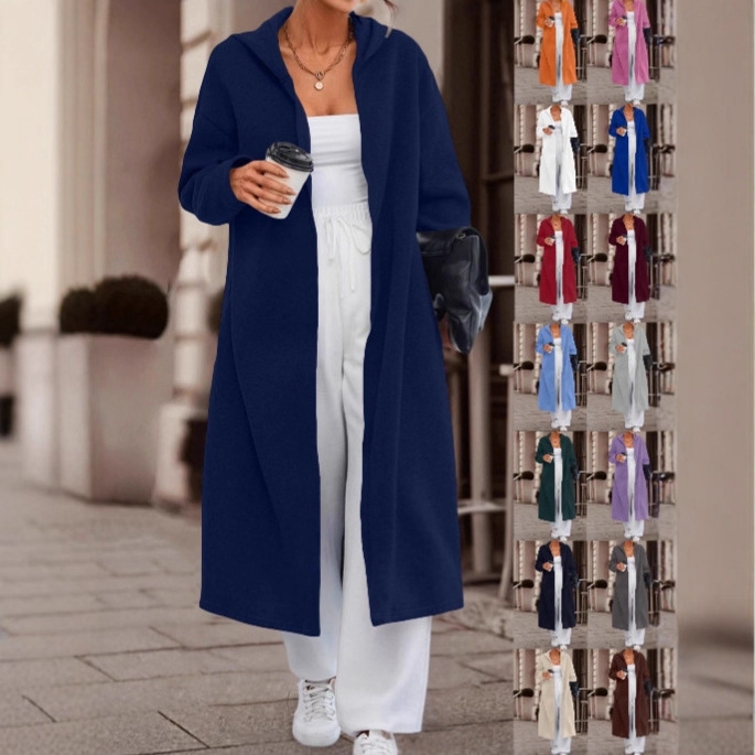 2025 European and American Cross-Border Amazon Aliexpress Independent Station Autumn and Winter New Fashion Casual Work Clothing Long Cardigan 2025 European and American Cross-Border Amazon Aliexpress Independent Station Autumn and Winter New Fashion Casual Work Clothing Long Cardigan