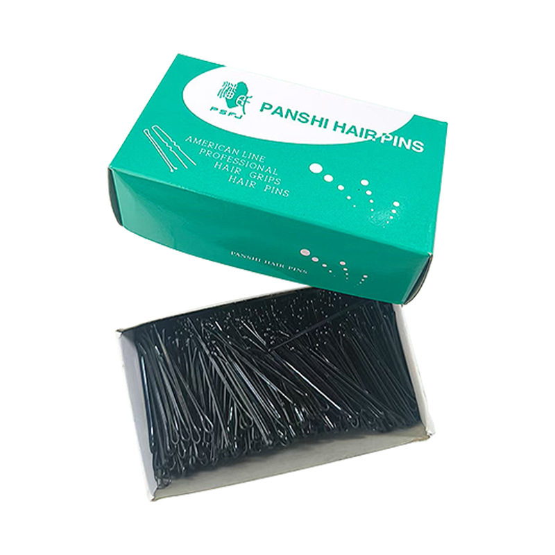 Una libra de cabello en caja para estudio fotográfico, horquilla negra, horquilla de una palabra, pinza lateral, clip de acero pequeño, pinza recta