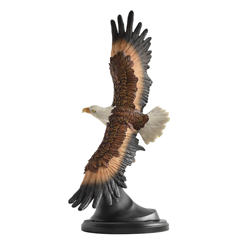 Simulación transfronteriza vintage Eagle resina artesanía ornamentos Dapeng ala ala escultura Decoración de oficina para el hogar