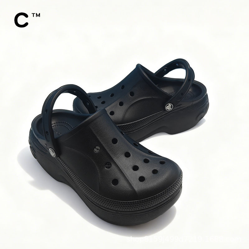 Cross Bella Clog Casual Toe-Toe Sandals Women's Shoes Thick-Soled Slippers Breathable Beach Shoes