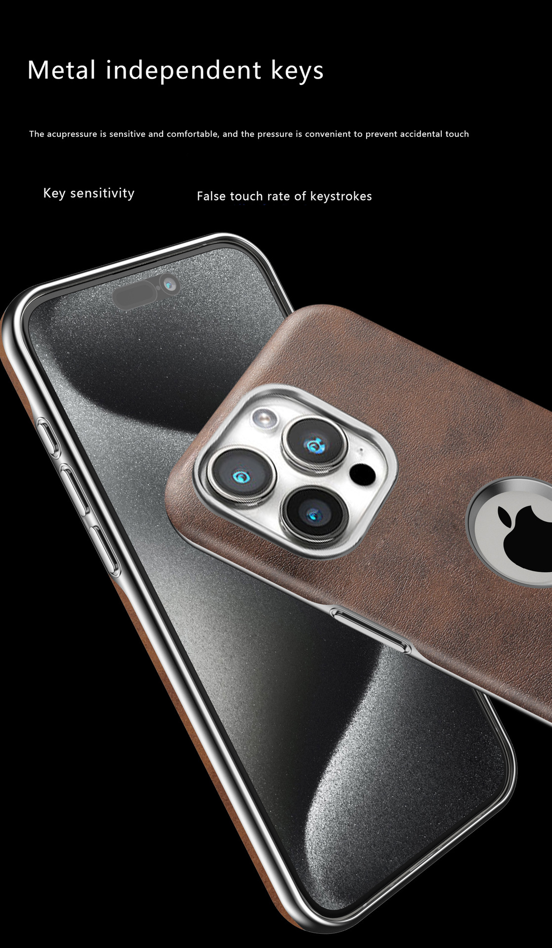 Ốp lưng da từ tính chống rơi cho iPhone 16 Pro Max, 15, 14 họa tiết sáp dầu cao cấp — màu đen quý phái, quý ông màu xanh, Màu nâu thanh lịch, nâu mocha chi tiết 5