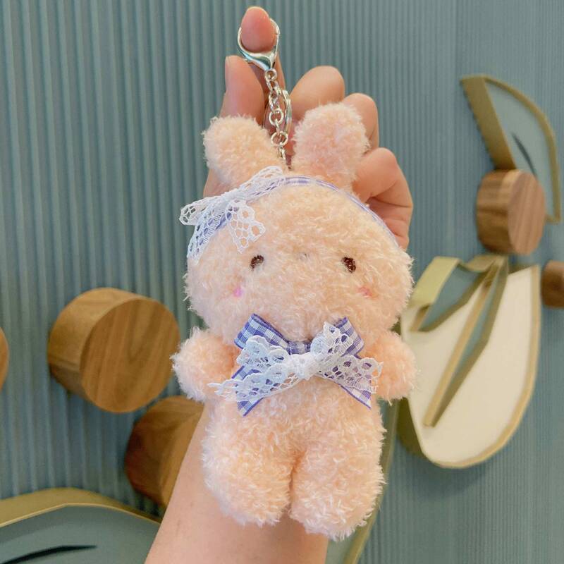 かわいいウサギの公の子のカバンのペンダントのカップルの人形のキーホルダーのかばんの掛け飾りのぬいぐるみのキーホルダー|undefined