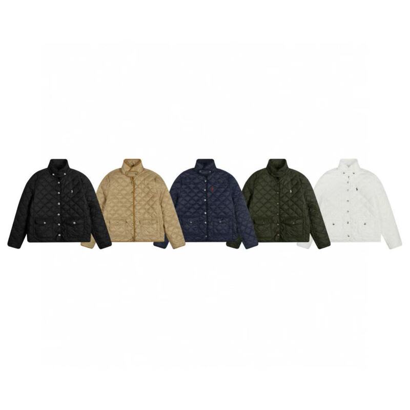 High-Quality/Scanable Rl Autumn and Winter Diamond Pattern Versatile Elegant Small Fragrance Cotton Jacket Quilted Jacket