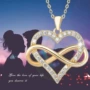 爆款跨境爱心形无限脖链