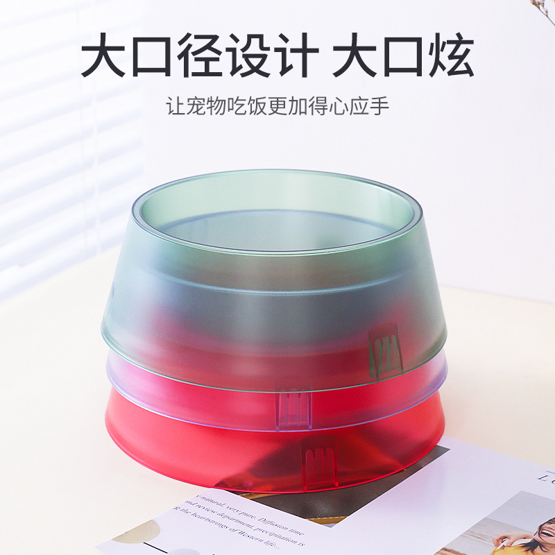Pipetao tazón para mascotas tazón semi-transparente tazón de fuente original gato mascota en stock al por mayor de gran tamaño anti-golpe antideslizante tazón para mascotas