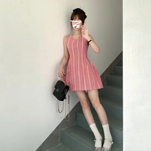 Children's Summer 2025 Tea Party French Pear Shaped Body Shaping Sleeveless Backless Dress
