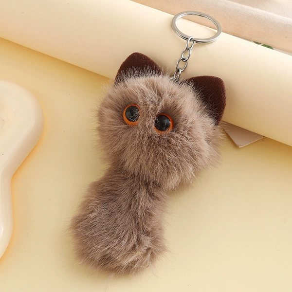 Long tail big eye pendant [brown]