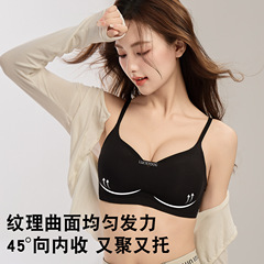 秋冬新款无痕条纹抹胸内衣女固定杯无钢圈内衣女舒适透气文胸罩