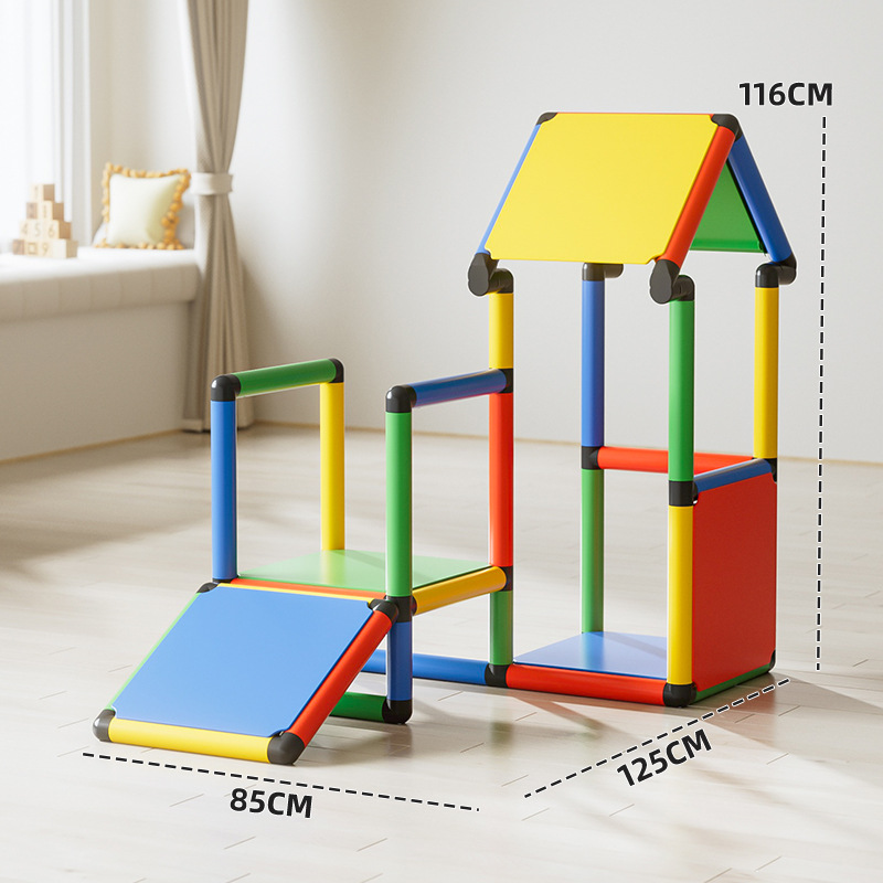 Pipa de escalada de tubería de cambio múltiple combinación de jardín de infantes de color interior de escalada de niños entrenamiento sensorial de escalada de roca juguetes de puente oscilante