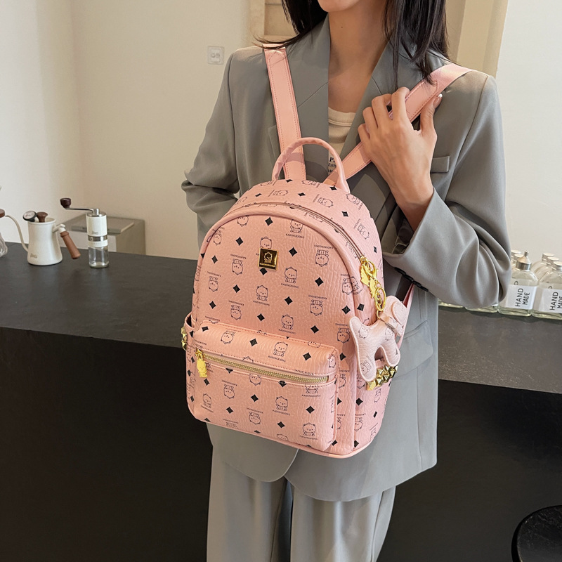2025 nueva mochila de gran capacidad para mujeres caricaturas lindas osos mochila de mujer impresión de estilo coreano mochila de moda