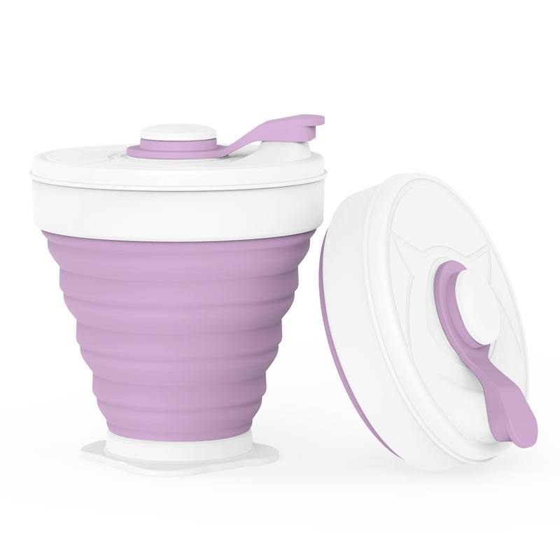 Taza de agua plegable de silicona al aire libre viaje enjuague bucal taza retráctil viaje mini taza de agua portátil comprimido taza suave