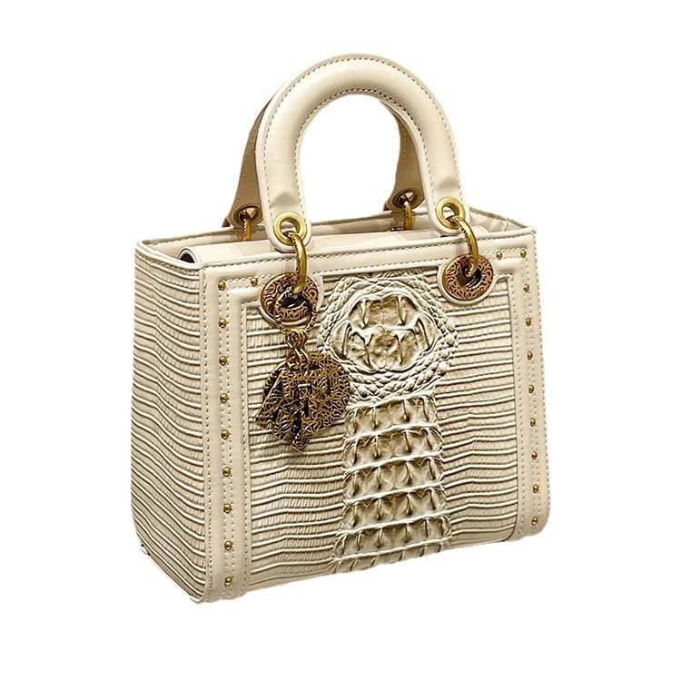 Xiaocd2024 Yeni Üst Düzey Hakiki Deri Timsah Desenli Daifei Kadın Tek Omuz Çapraz Çanta_voghion.com