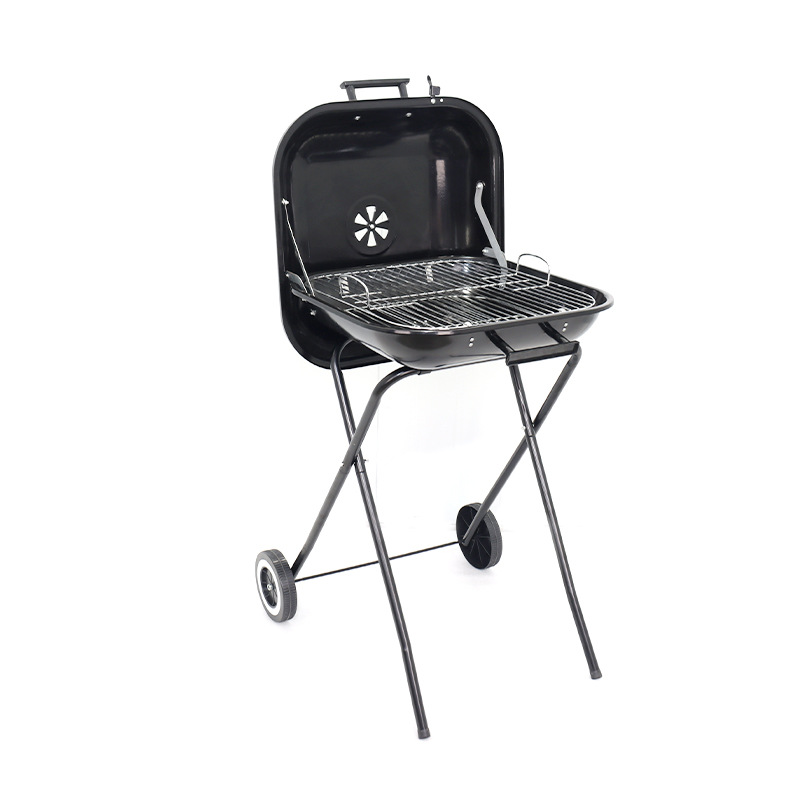 18 pulgadas parrilla de hamburguesas horno portátil multifuncional camping al aire libre parrilla de barbacoa horno plegable de hamburguesas