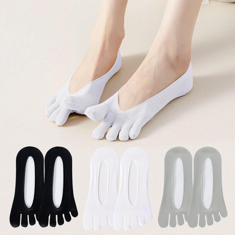 3 Pairs of Five-Finger Thin Stockings, Invisible Shallow Mouth, Invisible Breathable Non-Slip Five-Toe Socks, Summer Sneakers and Boat Socks 3 Pairs of Five-Finger Thin Stockings, Invisible Shallow Mouth, Invisible Breathable Non-Slip Five-Toe Socks, Summer Sneakers and Boat Socks