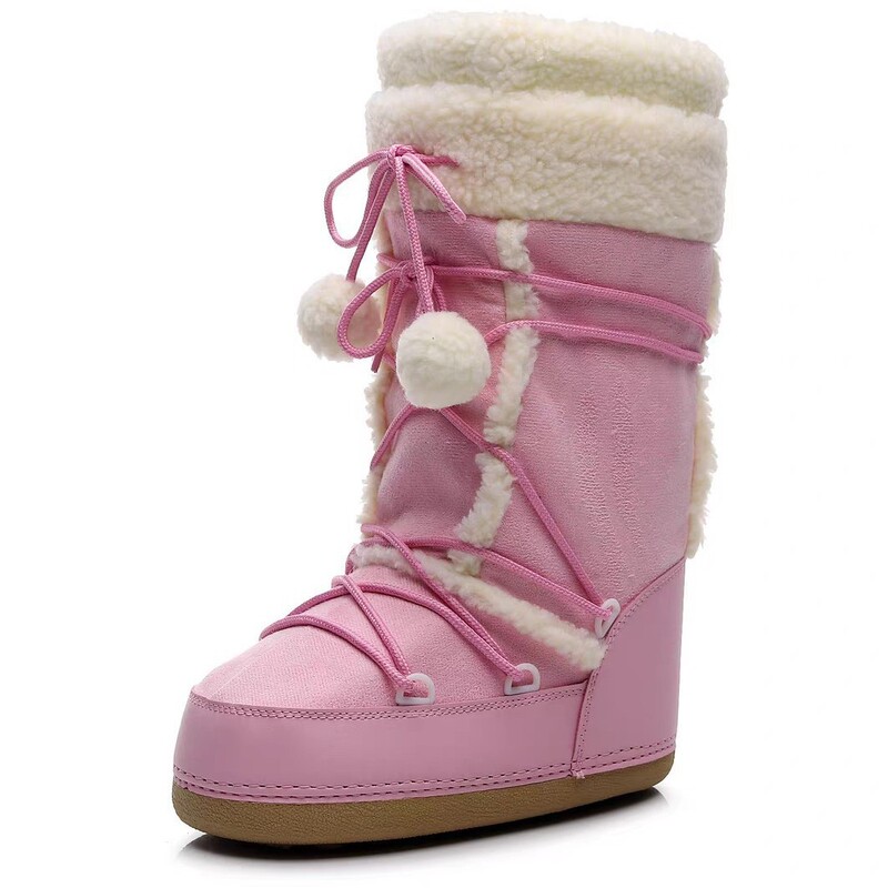 Y035 Exports European Lamb Wool High-Top Suede Space Boots Women's Ski Shoes Northeast Snow Country Moon Shoes to Keep Warm Y035 Exports European Lamb Wool High-Top Suede Space Boots Women's Ski Shoes Northeast Snow Country Moon Shoes to Keep Warm